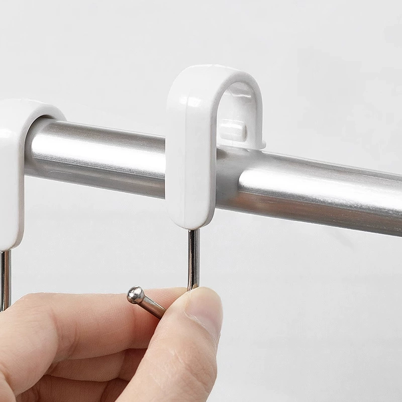 Японский S-образный крючок для кухни, ванной комнаты, перекладина с противоскользящей пряжкой, ряд крючков для гардероба, сумка для пальто, вращающийся крючок