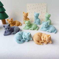 立体猫シリコンモールドアロマセラピー石膏石鹸樹脂モールド