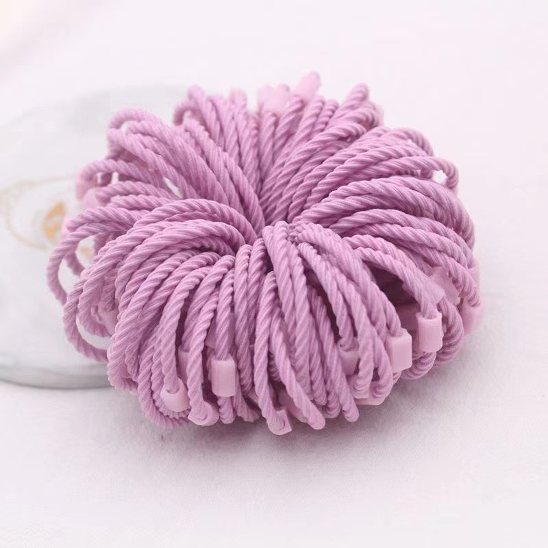 Cuerdas de cabeza simples correa de goma pequeña hebilla diy anillo de cabello niña pequeña cuerda de cabello colorida de alta elasticidad adornos para el cabello