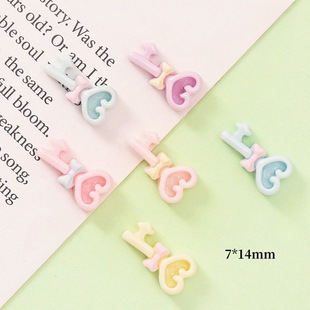 Love key mini resin nail accessories children wear nail accessories toy clothing stationery diy cream glue
