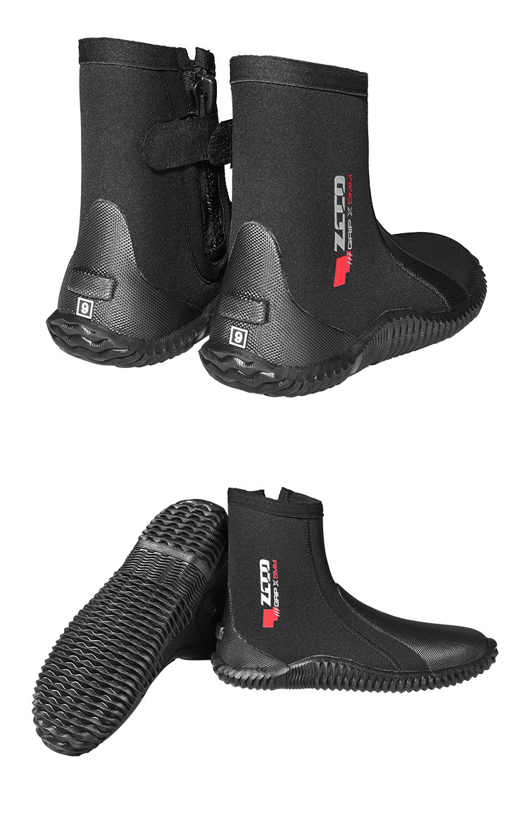 ZCCO 5MM Neopren Tauchstiefel Hohe elastische Tauchstiefel Warme weiche Schuhe für Speerfischen Kyaking Schnorcheln Surfen Wasserschuhe – Detail 9