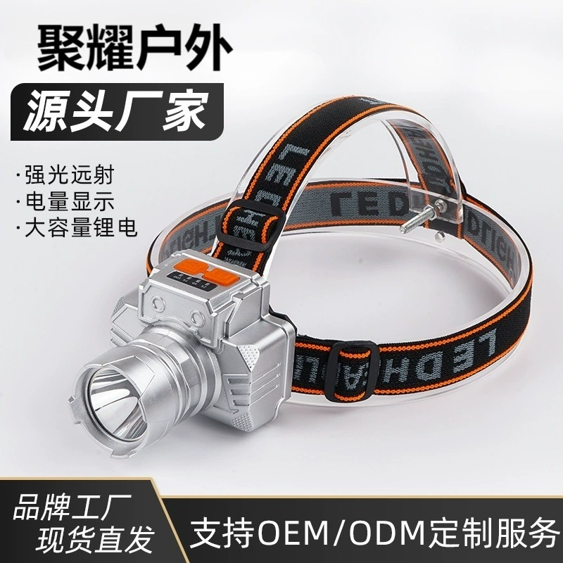 Ночной светильник для езды на велосипеде, ночной рыбалки, перезаряжаемый налобный фонарь, для кемпинга, рыбалки, шахтерский фонарь, литиевая батарея, налобный фонарь для походов, мощный дальнобойный свет