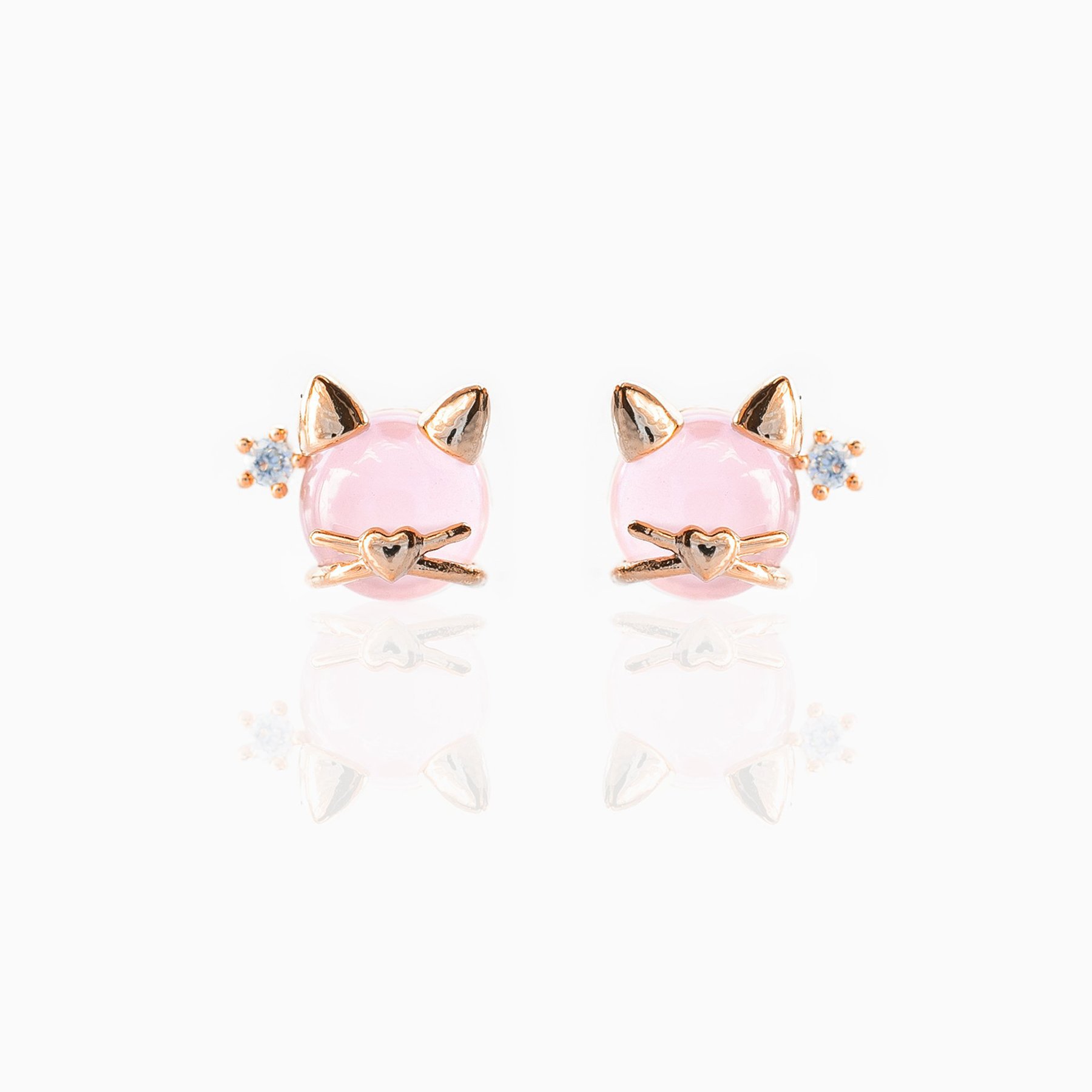 Fashion Animal Brass Artificial Gemstones Earrings Ear Studs display picture 2