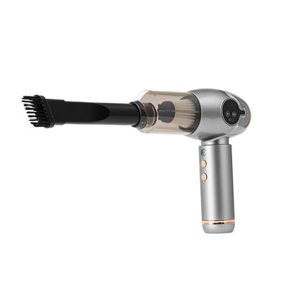 Wireless Car Vacuum Cleaner with Super Suction, Dual-Function for Suction and Blowing, Rechargeable Desktop Vacuum Cleaner, Handheld Car Blower (Tozsoranlar) - gray-comes-with-1-filter-element