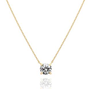 ���º��s���w�ʯ��18K��ˮ��1.5���� 7.3mm CZ Dainty Choker