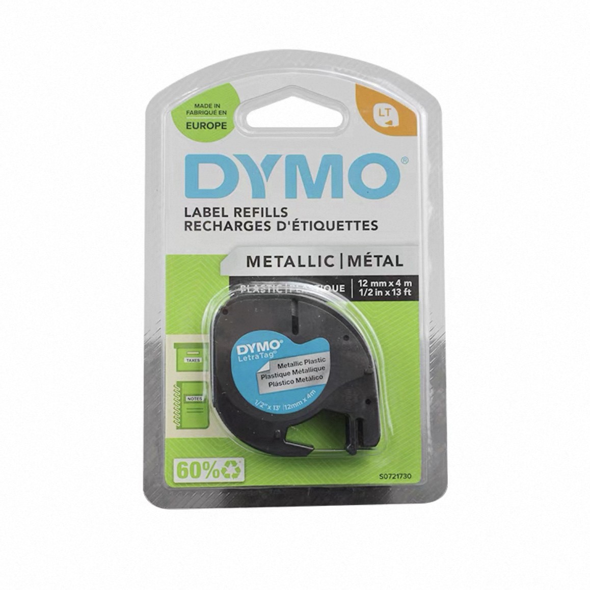 Impresora DYMO LT-100H Papel de etiquetas 91201 / 91221 Cintas de tinta LetraTag fácil de pegar 12mm image 13