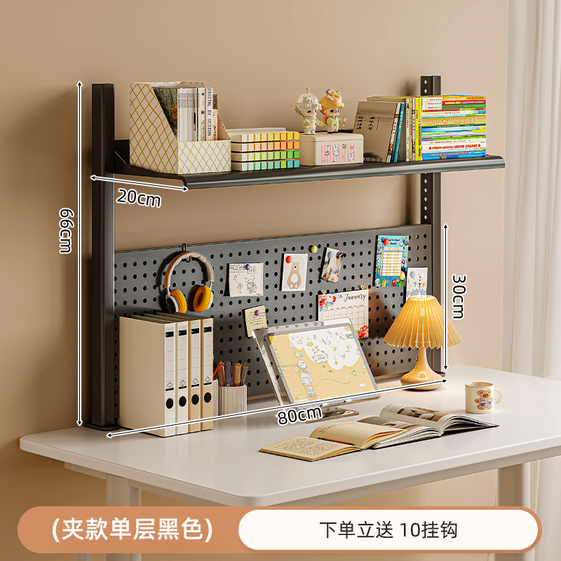 Estante de escritorio estante de escritorio estante de hierro forjado multicapa estante de exhibición para estudiantes