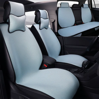 as a full set for the entire car – Four Seasons Pad - sky-blue-comfort-edition-with-2-neck-pillows-split-rear-universal