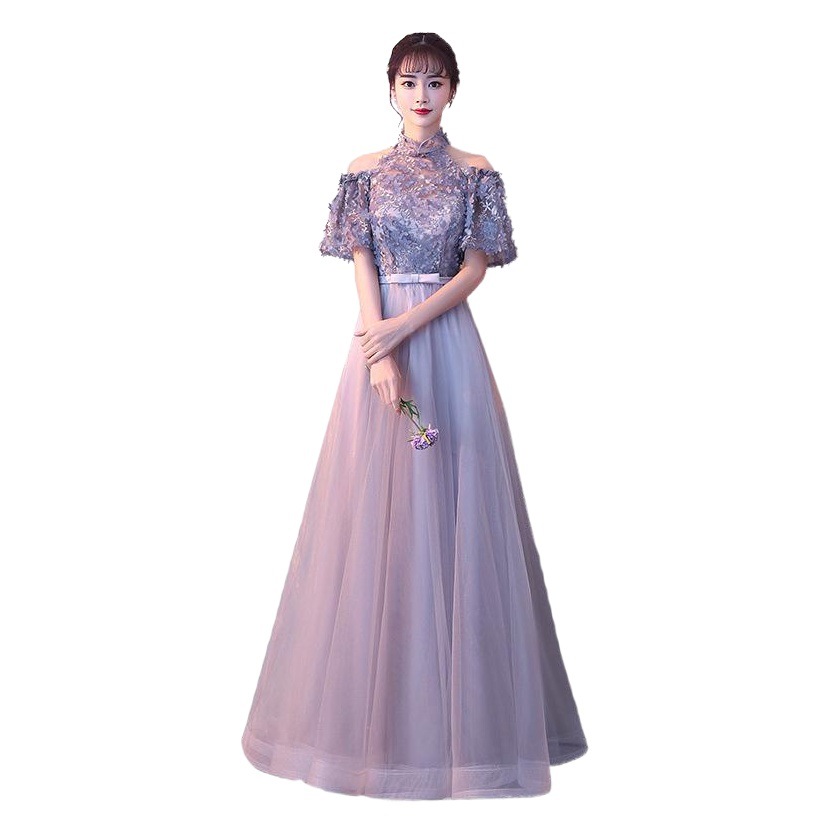 Banquete vestido de noche para las mujeres 2024 nuevo elegante francés nicho estilo francés elegante estilo occidental vestido de Socialite otoño