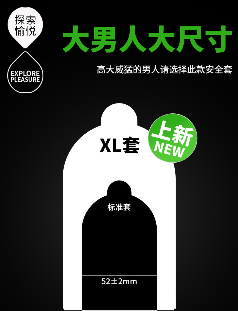 Elephant Large Size Condoms XXL 3 Pack, Ultra-Thin Latex, Natural Color — detail image 11