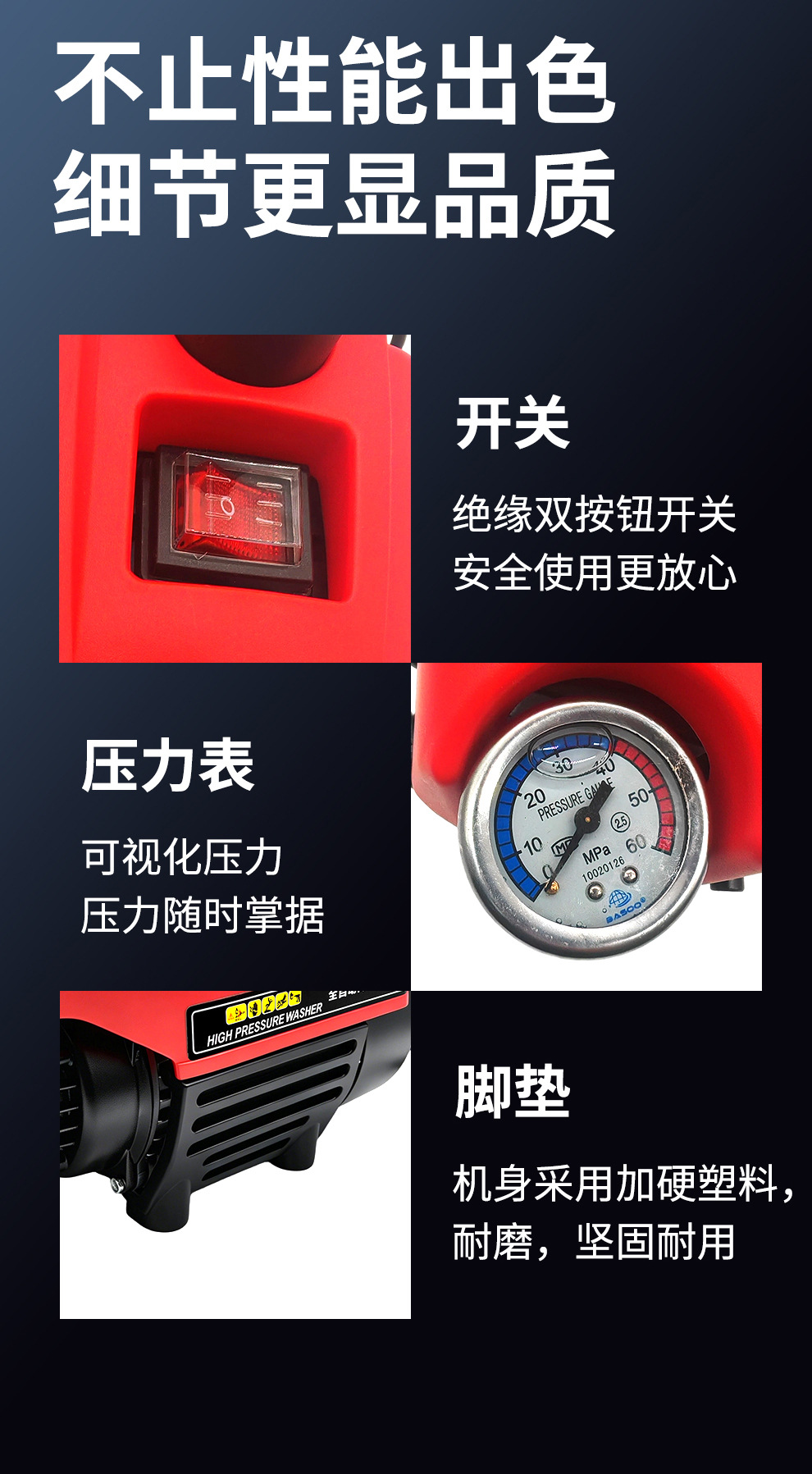 Source Manufacturer High-Power Portable Handheld Car Washing Machine 220V High-Pressure Household Car Washing High-Pressure Cleaning Machine