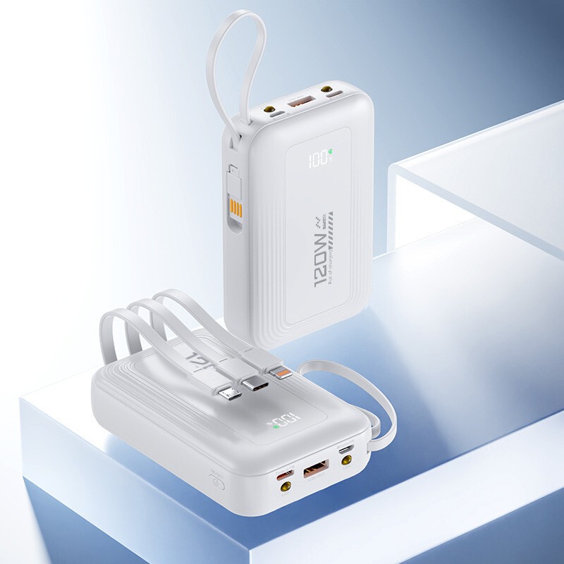 新しい 120 ワット超高速充電パワーバンク 20000 mah 大容量ポータブル電源ギフト印刷付き|undefined