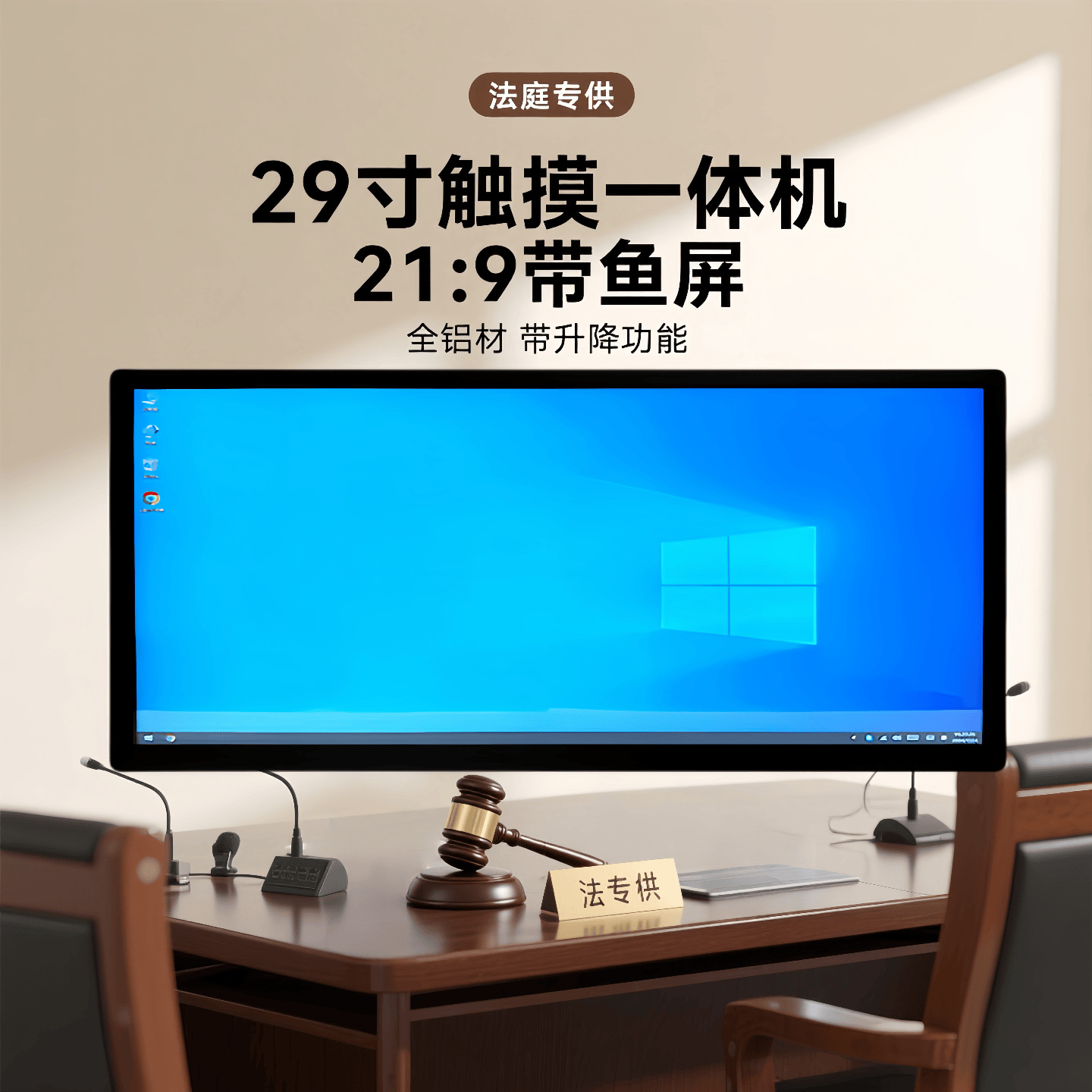 29寸带鱼屏21:9屏触控一体机触摸屏政府机关无纸化办公信创一体机