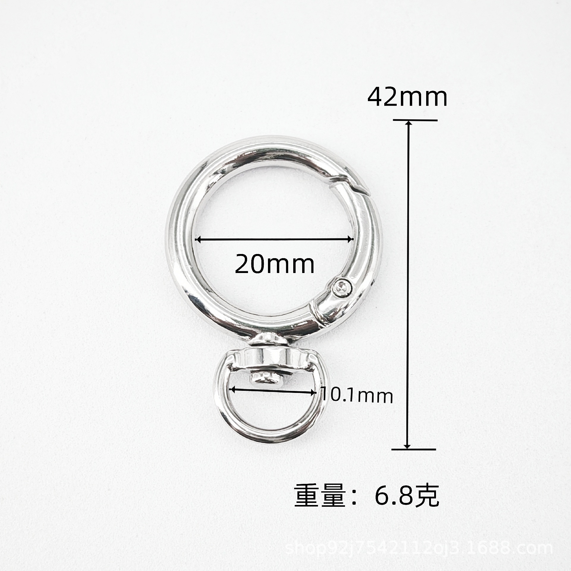 Zinc alloy multifunctional DIY keychain rotating ring open spring ring accessory factory for mobile phone bags and keychains