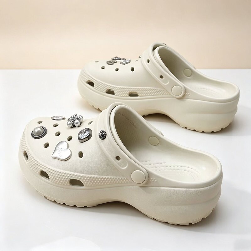 Lost Saturn Clogs for Women Summer 2026 New Trendy Versatile Thick-Soled Soft-Soled Non-Slip Closed-Toe Slippers