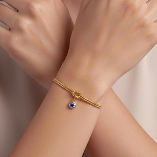 ���R�d�羳��Y�ʯ�߹����H���Dainty Love Knot Snake Chain