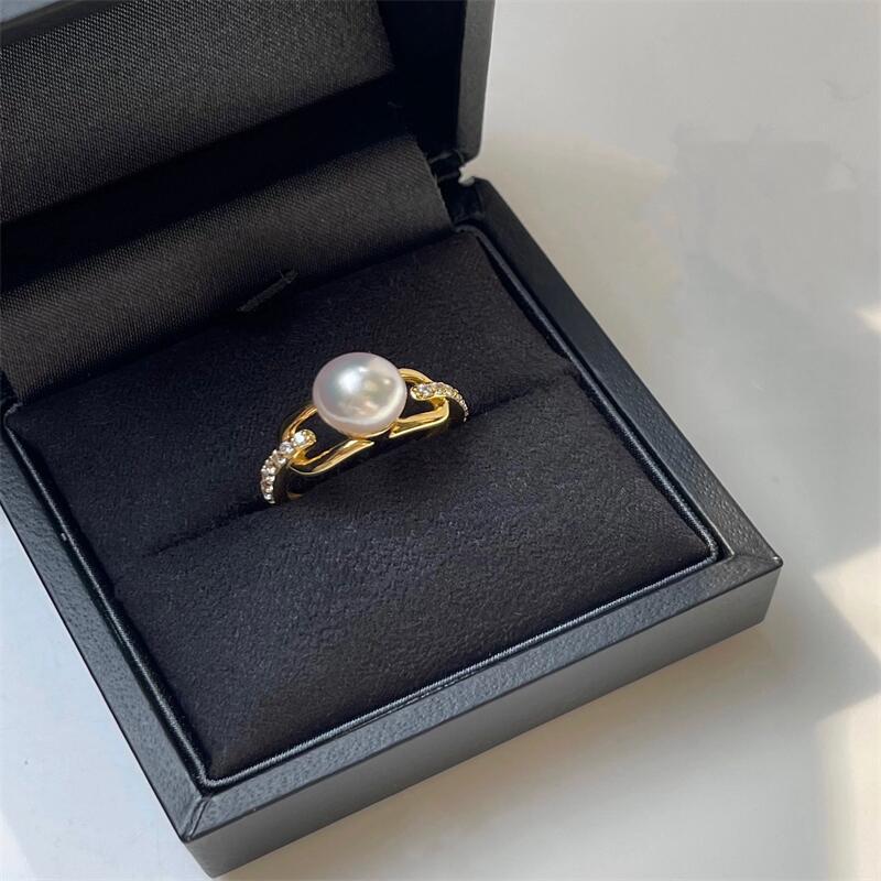 Elegant, Simple Style Style Geometric Rings Freshwater Pearl Rings