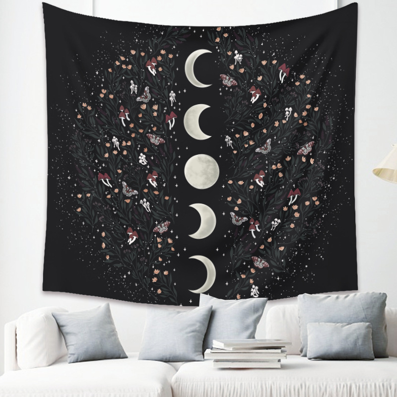 Bohemian Style Moon Phase Pattern Room Decoration Tapestry Wholesale Nihaojewelry display picture 14