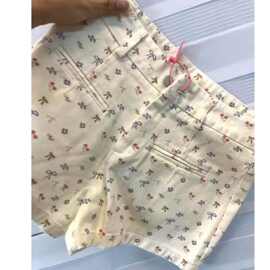 kitty猫刺绣碎花牛仔短裤女夏季新款高腰显瘦宽松休闲阔腿a字热裤