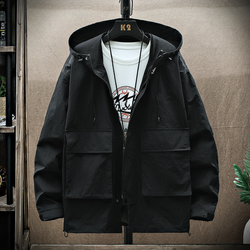 Unisex Lightweight Hooded Jacket - Soft Wool Blend, Loose Fit, Versatile Outdoor Style (Black, Coffee, Ivory, Burgundy, Purple)_voghion.com