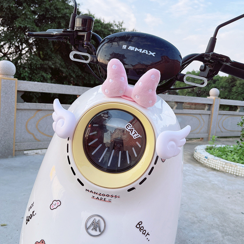 電気自動車ステッカー装飾かわいい装飾耳ヘルメット弓アクセサリー翼アクセサリー小型電気自動車新|undefined
