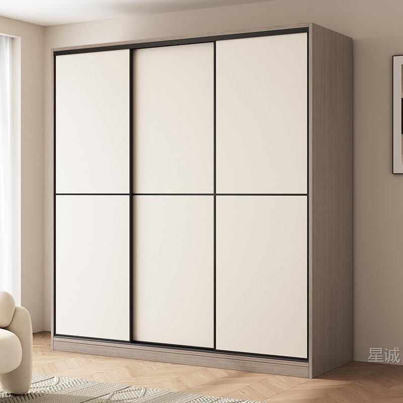 Simple Assembly Wardrobe for Home Bedroom, Modern Minimalist Style, Solid Wood Sliding Door, Children's Hanging Wardrobe, Suitable for Rental Housing Simple Assembly Wardrobe for Home Bedroom, Modern Minimalist Style, Solid Wood Sliding Door, Children's Hanging Wardrobe, Suitable for Rental Housing