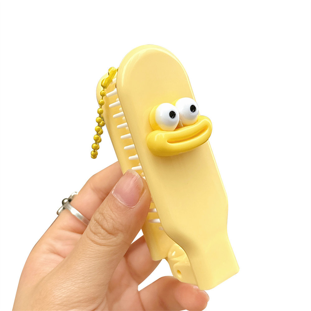 Divertidos peines plegables de boca grande lindos mini dientes suaves para llevar peines de peluquería para estudiantes flequillo peines pequeños al por mayor