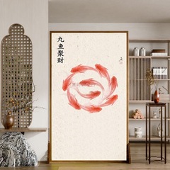 竹子意境中式屏风隔断客厅办公室可移动入户玄关遮挡装饰禅意座屏