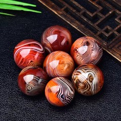 马达加斯加天然缠丝红玛瑙健身球保健手球玉石手球把玩件送老人批