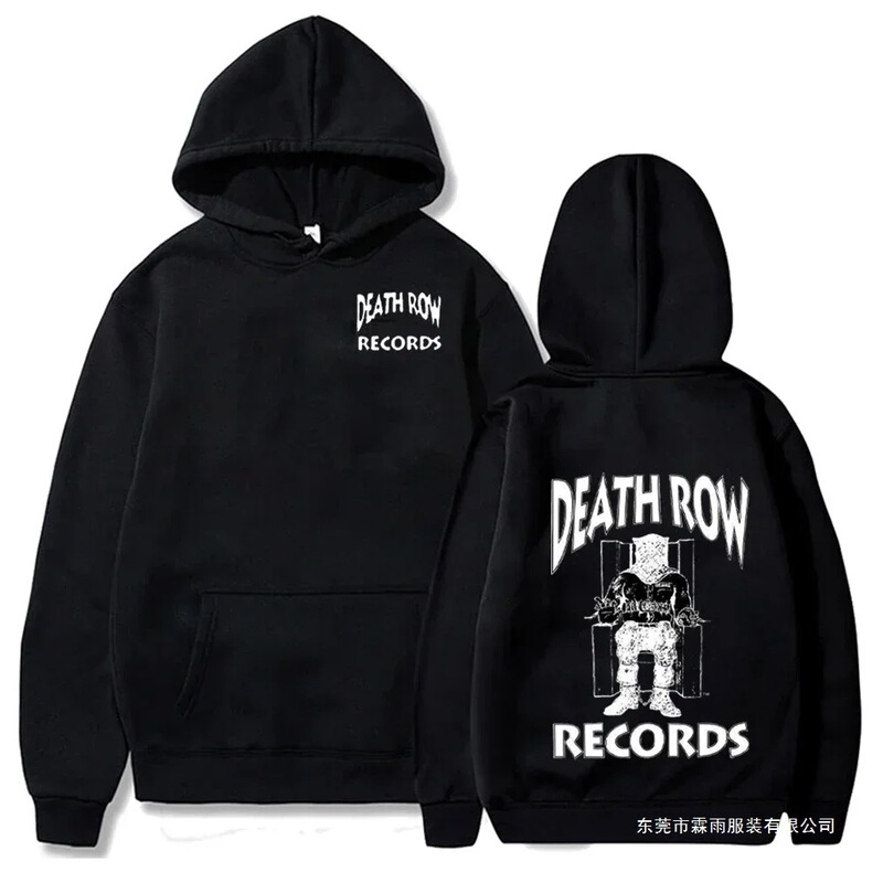 Death Row Records Hoodie Spring Autumn Fleece Hoodies Pullover Fashion Men Women Loose Hooded Sweatshirtss