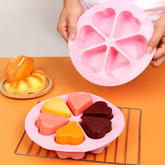 Proudly Made DIY Flower Plate Cake Mold Baking Silicone Mold Cake Food Making Cross-border Exclusive