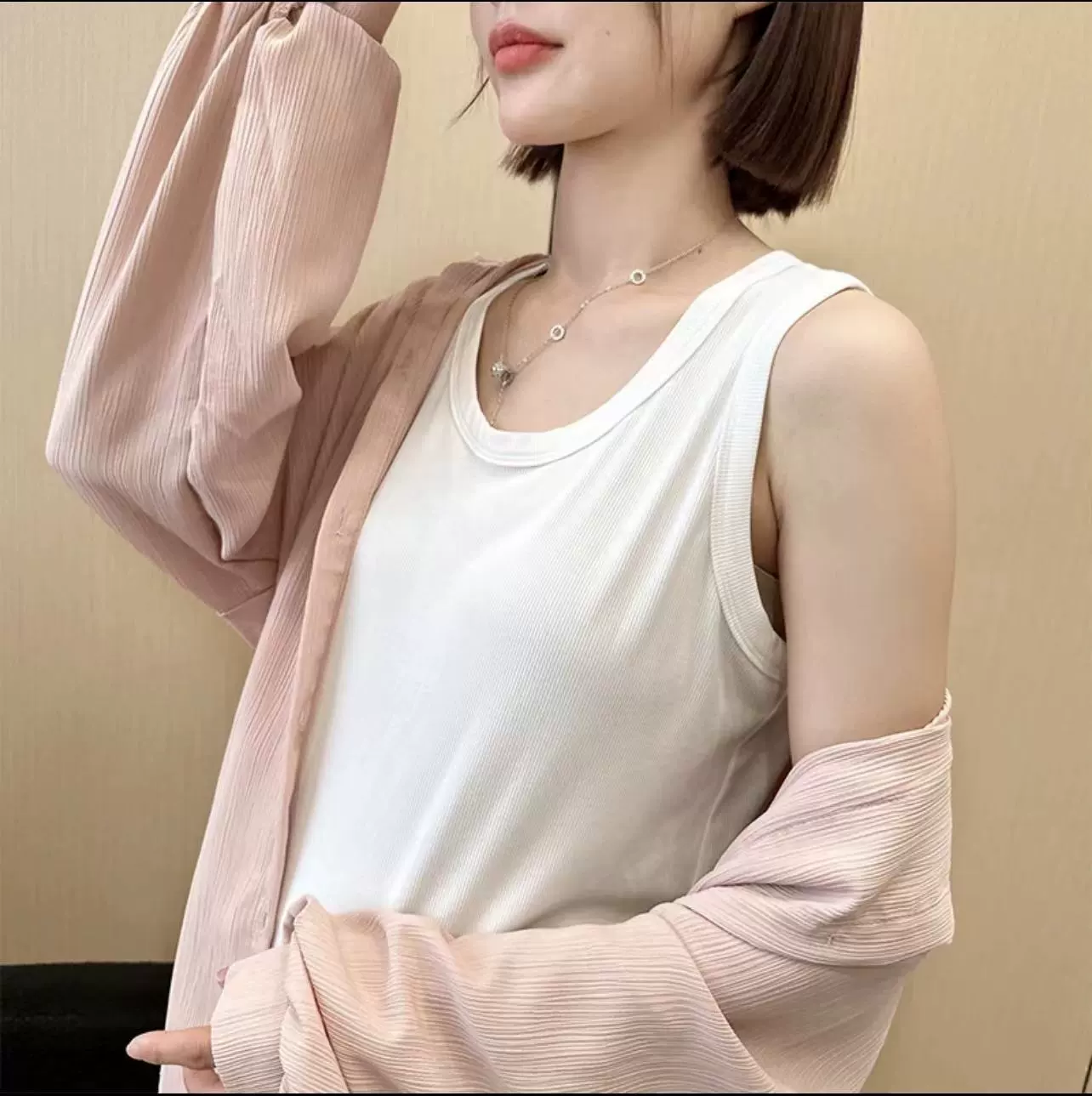 Майка для беременных, новый весенний стиль, ребристый топ-камизоль, весенне-летний дизайн, топ без рукавов с защитой от просвечивания