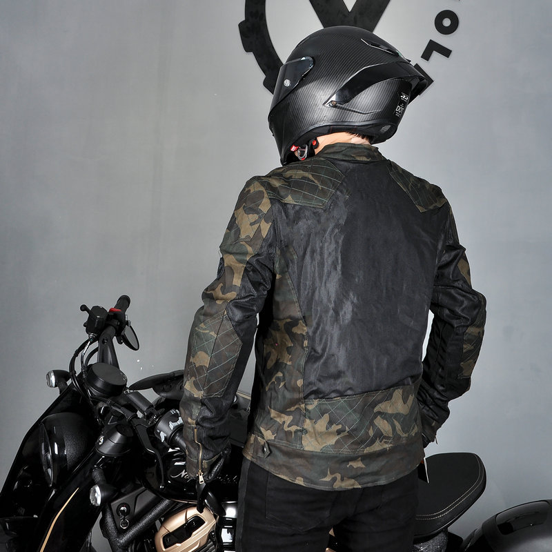 [transpirable] VOLERO motocicleta para hombres y mujeres de verano malla transpirable locomotora chaqueta de caída ropa de carrera