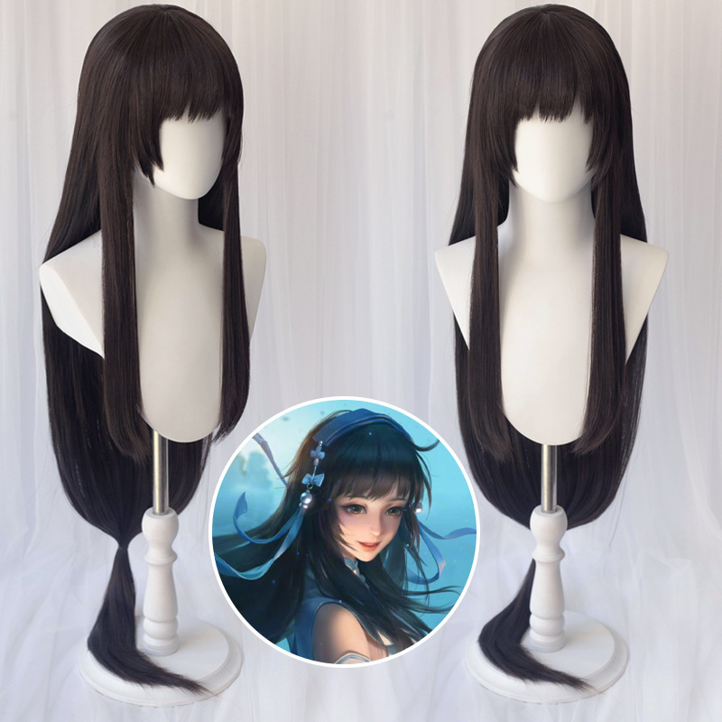 Wig Female Cos Wig King Xishi Cos Wig Pesticide 120cm Long Hair Phantom Yarn Spirit Cosplay Fake Hair