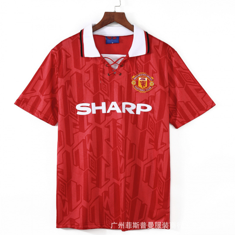 Manchester United Retro 1992/94 Home Lace-up Jersey Red