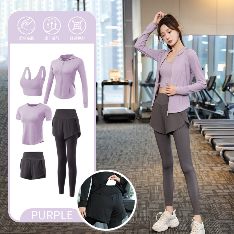 Juego de carrera para mujeres primavera y otoño principiantes de verano yoga deportivo rápido ropa seca trajes transpirables comercio exterior al por mayor