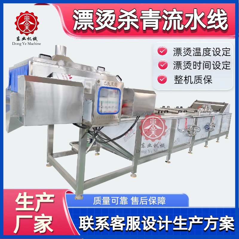 雪菜漂烫杀青机 青橄榄菜漂烫护色机 山野菜清洗漂烫冷却设备