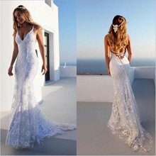 E 57373 Sexy V Neck White Straps Dress �Ըа�ɫ�Y��ȹ
