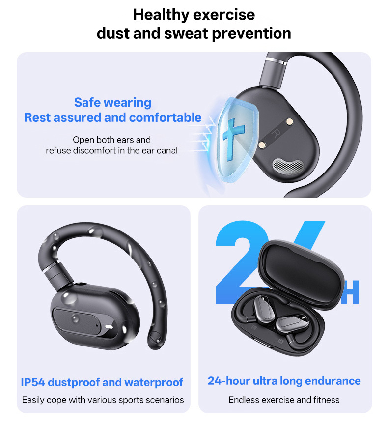 无线蓝牙翻译耳机实时通话翻译功能设备骨传导不入耳降噪翻译耳机