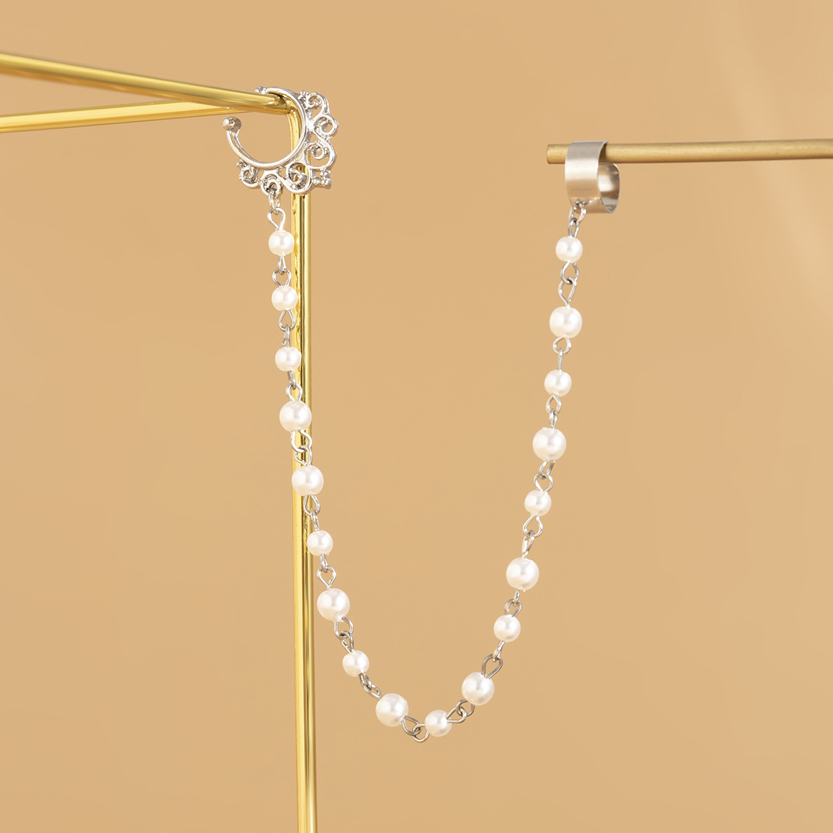 Gioielli minimalisti ed eleganti, nappe di perle artificiali senza perforazioni, accessori, catene di ferro, nappe,_voghion.com