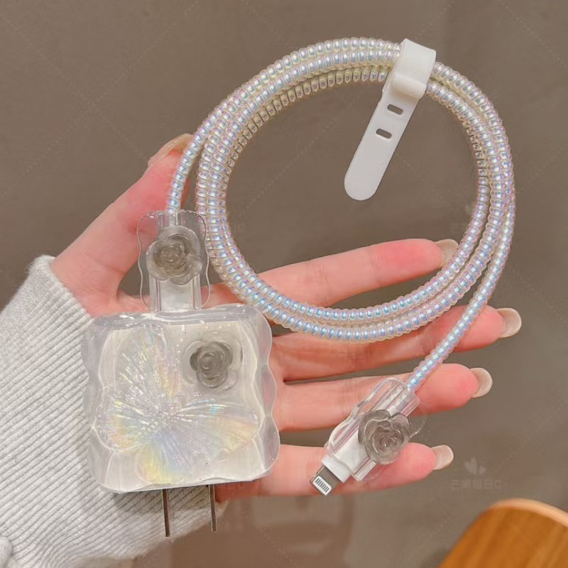 Para Apple 14 línea de datos cubierta protectora iPhone13 cargador cabezal 12promax bobinado estuche para iPad