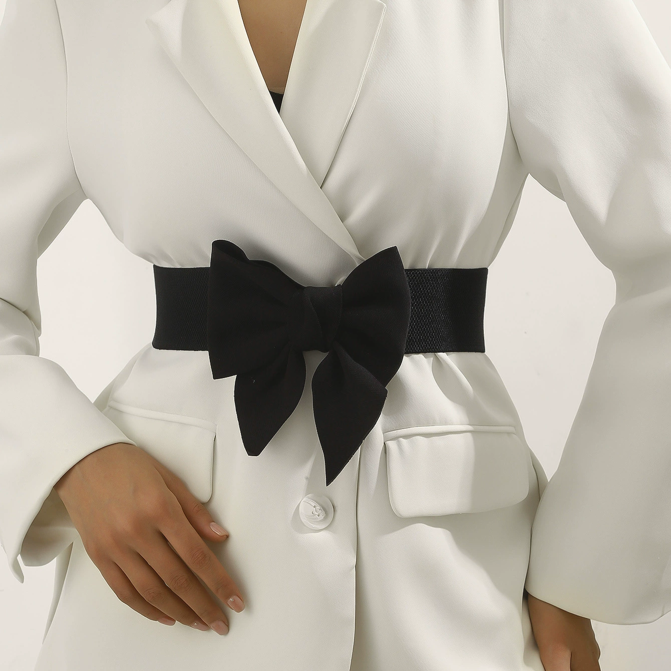 Прямые поставки с фабрики: универсальный сладкий пояс из чистого хлопка с бантом, эластичный пояс, широкий пояс для декора женского платья.