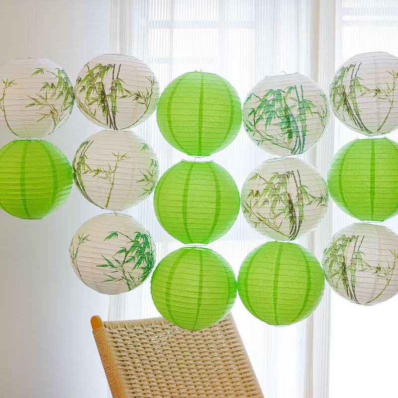 Green Classical Bamboo Traditional Lampshade Hand-painted Paper Antique Paper Hanging Plum Organs Bamboo Chrysanthemum Lantern Lantern Hanfu National Style Green Classical Bamboo Traditional Lampshade Hand-painted Paper Antique Paper Hanging Plum Organs Bamboo Chrysanthemum Lantern Lantern Hanfu National Style