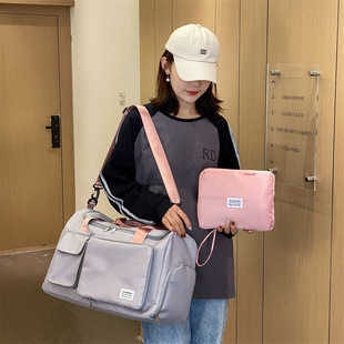 Portable Travel Bag Large Capacity Duffel Bag Dry and Wet Separate Gym Bag Independent Shoe Bin Folding Storage Bag