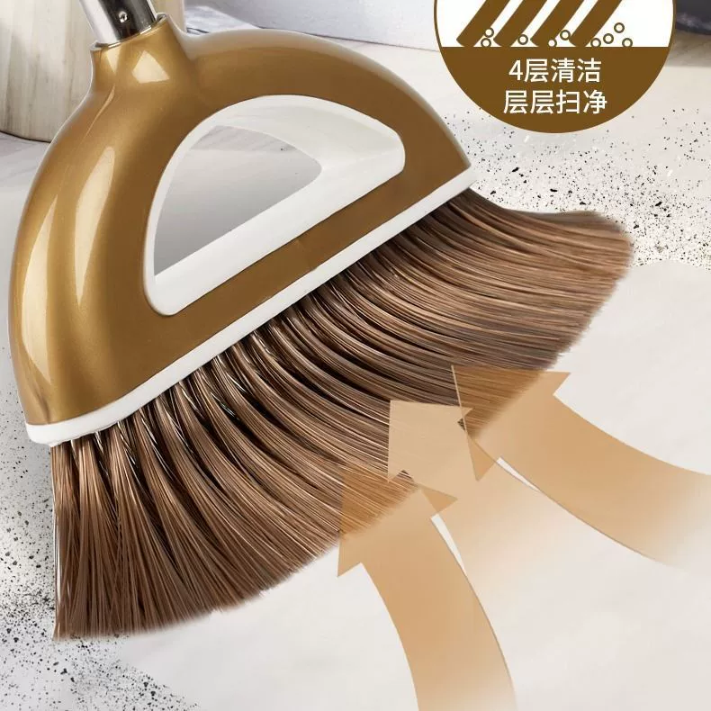 Broom, dustpan, magic plastic set