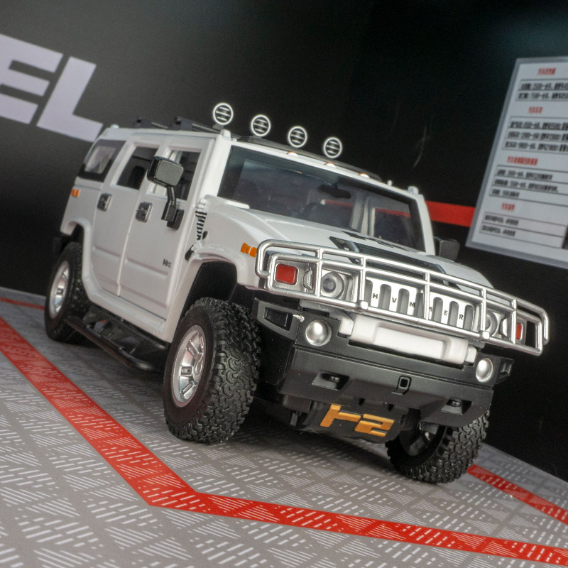 Black Mamba H2573 simulation H2 alloy off-road vehicle model acousto-optic pull back boys toy car large Jeep