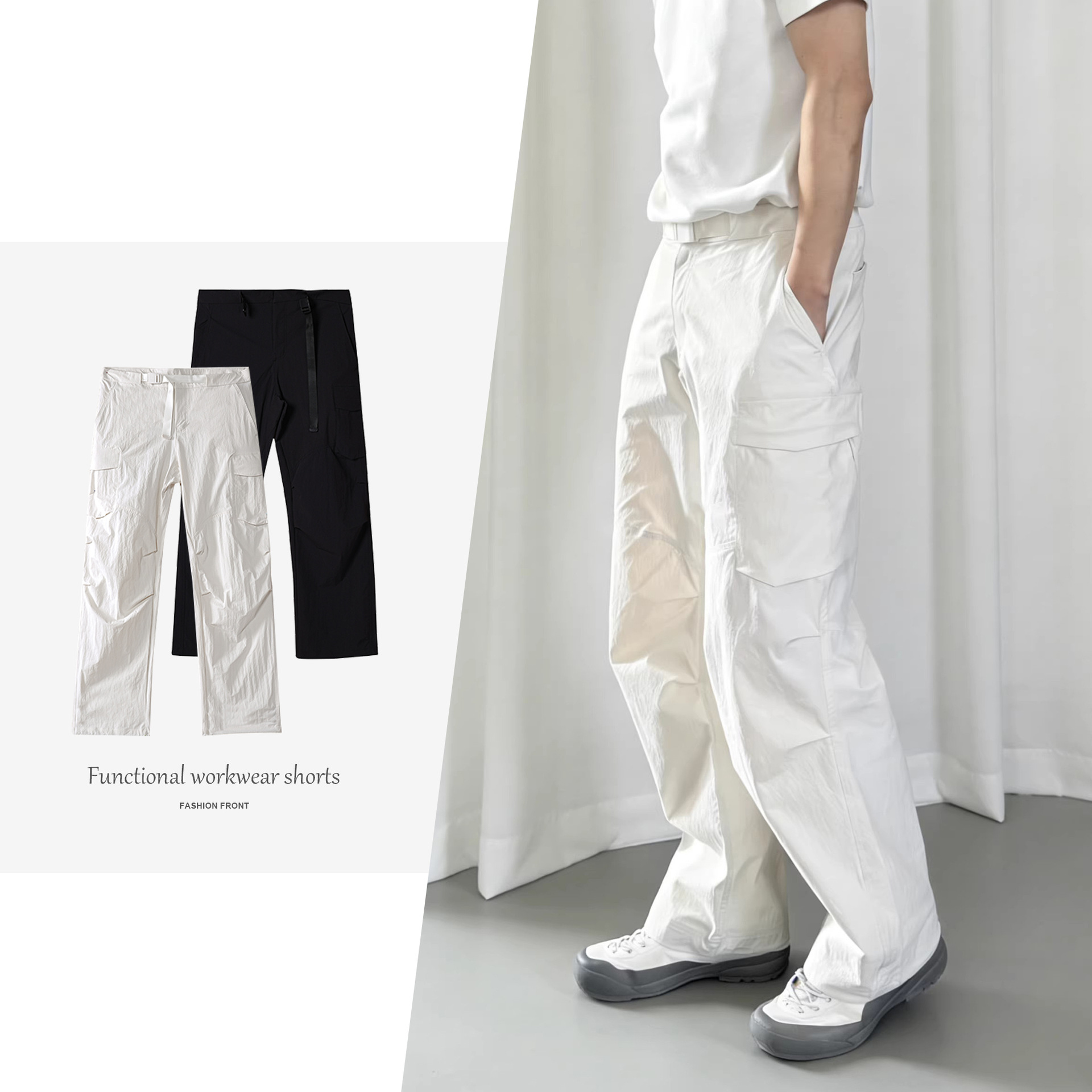 【JMWH】AnnEyzz "Leutia" Straight-Leg Sporty Softshell Summer Lightweight Style