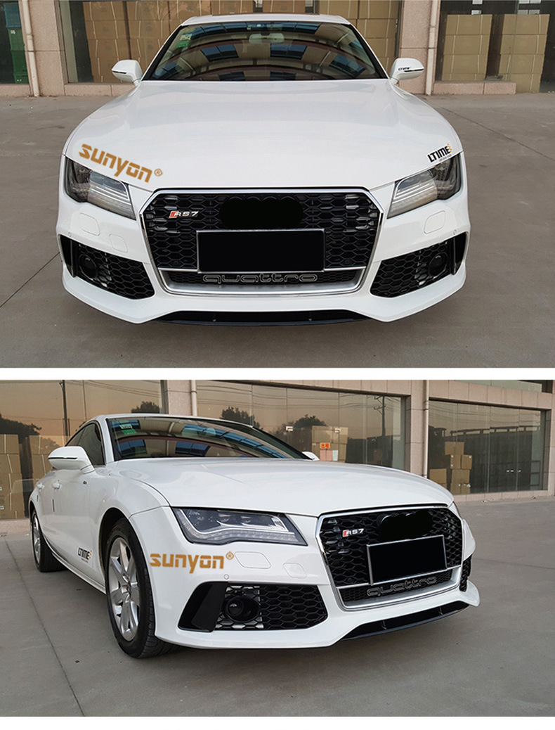 09-24 A7 modified RS7 large surround upgrade S7 front and rear bumper side skirt tail lip tremella for Audi A7 wholesale