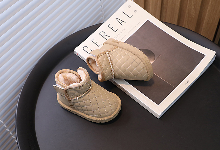 Baby Snow Boots For Warm Winter Walks, Thick Plush Cotton Lining_voghion.com