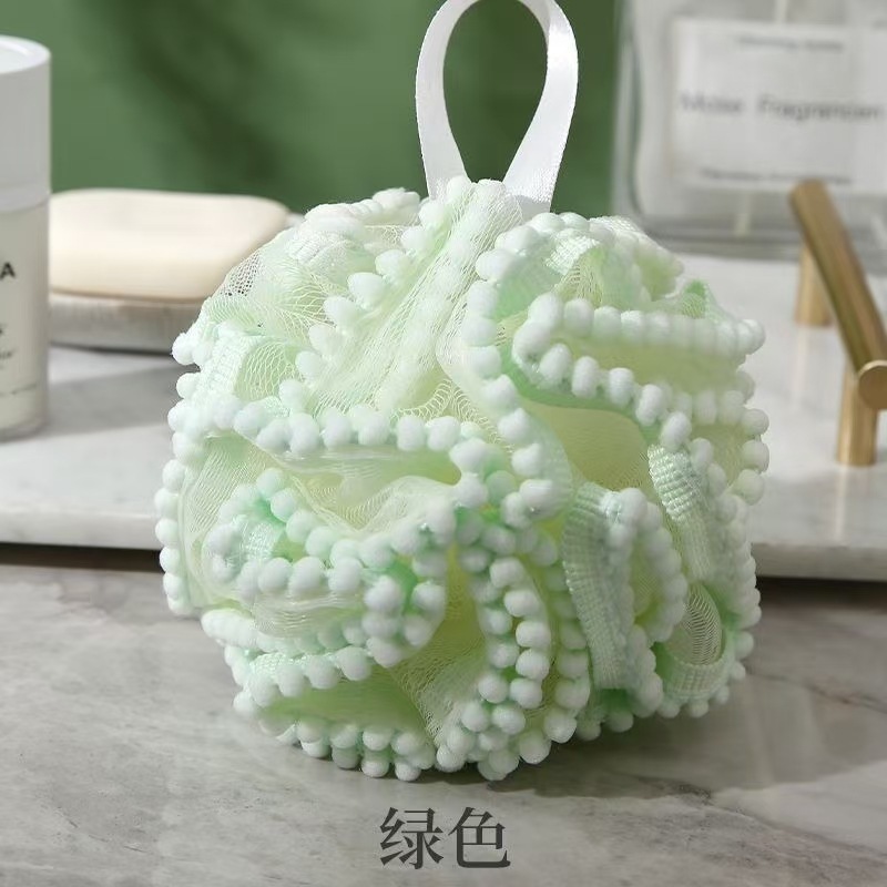 大号沐浴球高档雪球超柔浴花柔软泡澡球不易散超柔软搓澡浴花球|undefined